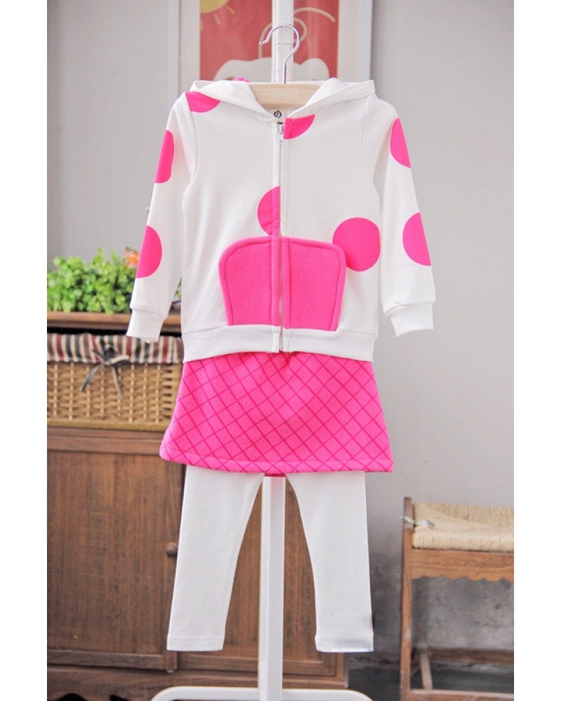 The new package hip jacket girls autumn dot culottes