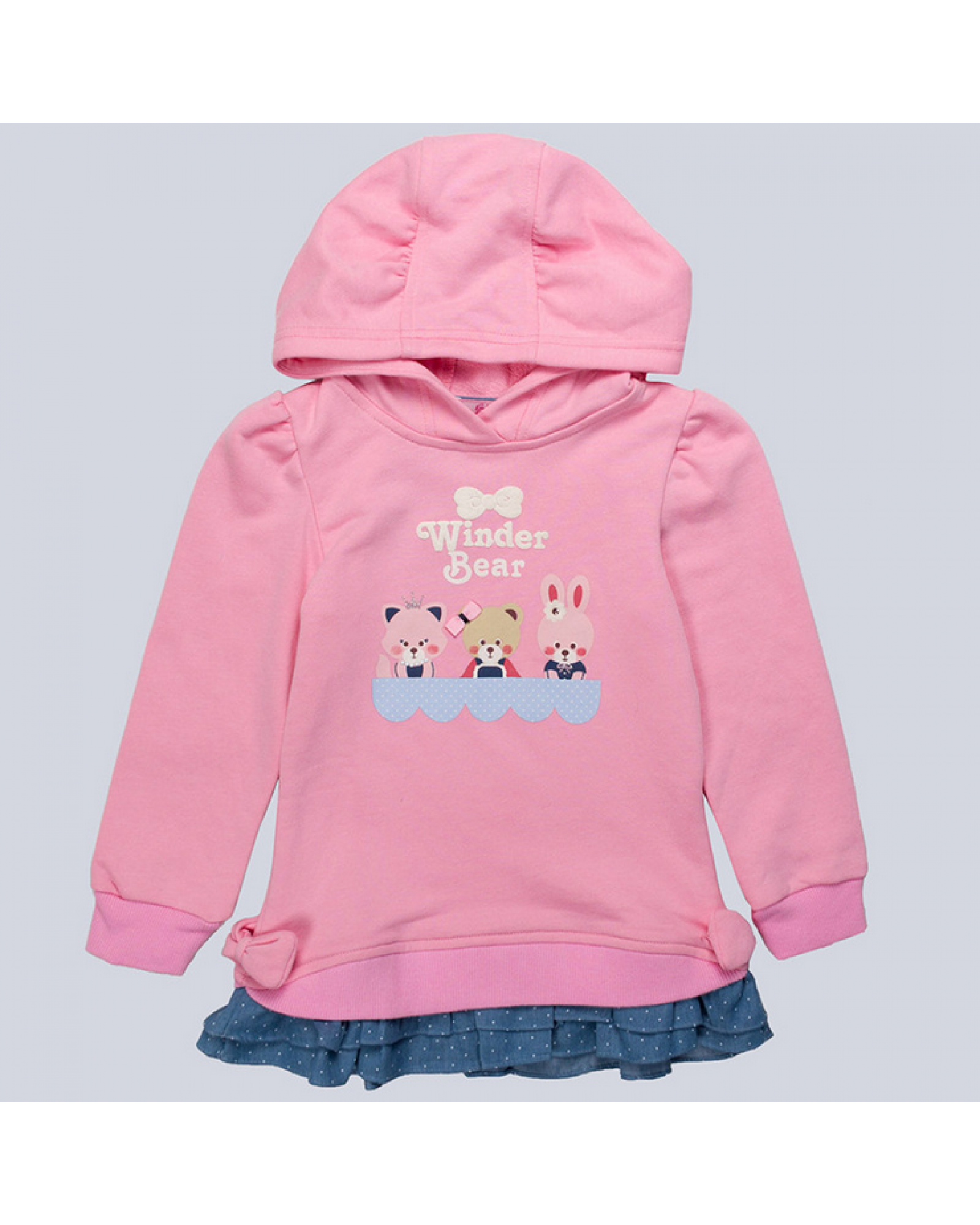 Winder Bear    Brand  Children's Clothes   Cartoon  s Long Fleece for Girls